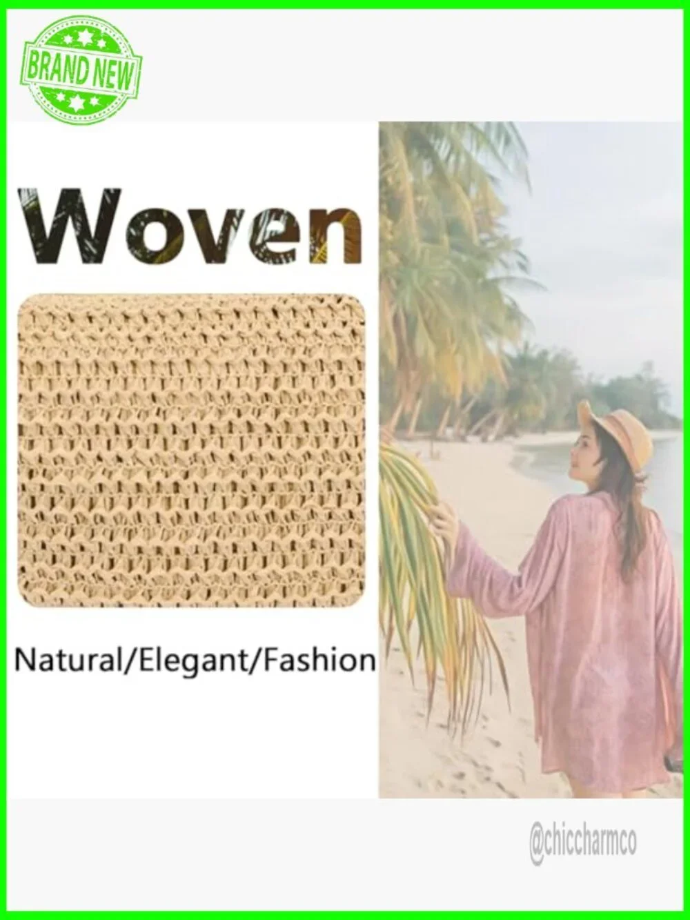 Straw Woven Crossbody Hobo Bag Adjustable Strap Summer Beach Purse